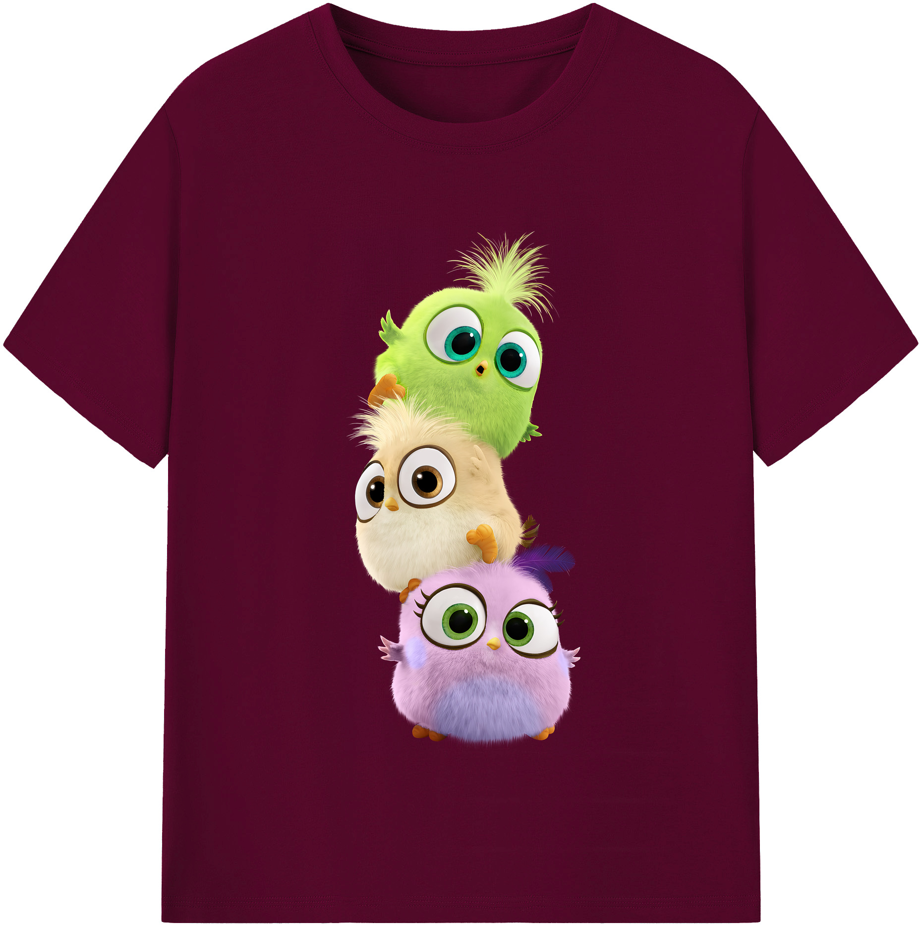 （画像用） Angry Birds アングリーバード レディースカジュアルプリントTシャツ（綿100％）